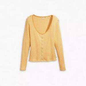 NWT LEVIS LONG SLEEVE BRITT SNAP FRONT TOP 🌼